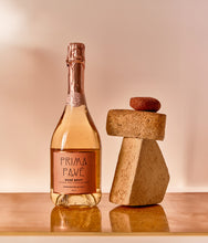 Load image into Gallery viewer, Prima Pave - Rose Brut - Alcohol Free Sparkling Wine bottle with stones